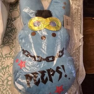 Peeps Bunny Plush Pillow Blue Easter Stuffed Animal NEW w/ Tags